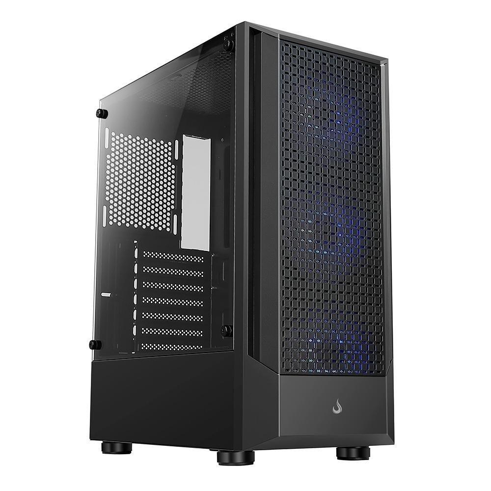 Gabinete Gamer Rise Mode Wave Black, Mid Tower, Lateral em Vidro Fumê, ARGB, ATX, 3 Cooler Fan ARGB, Preto - RM-WA-FB-ARGB - 1