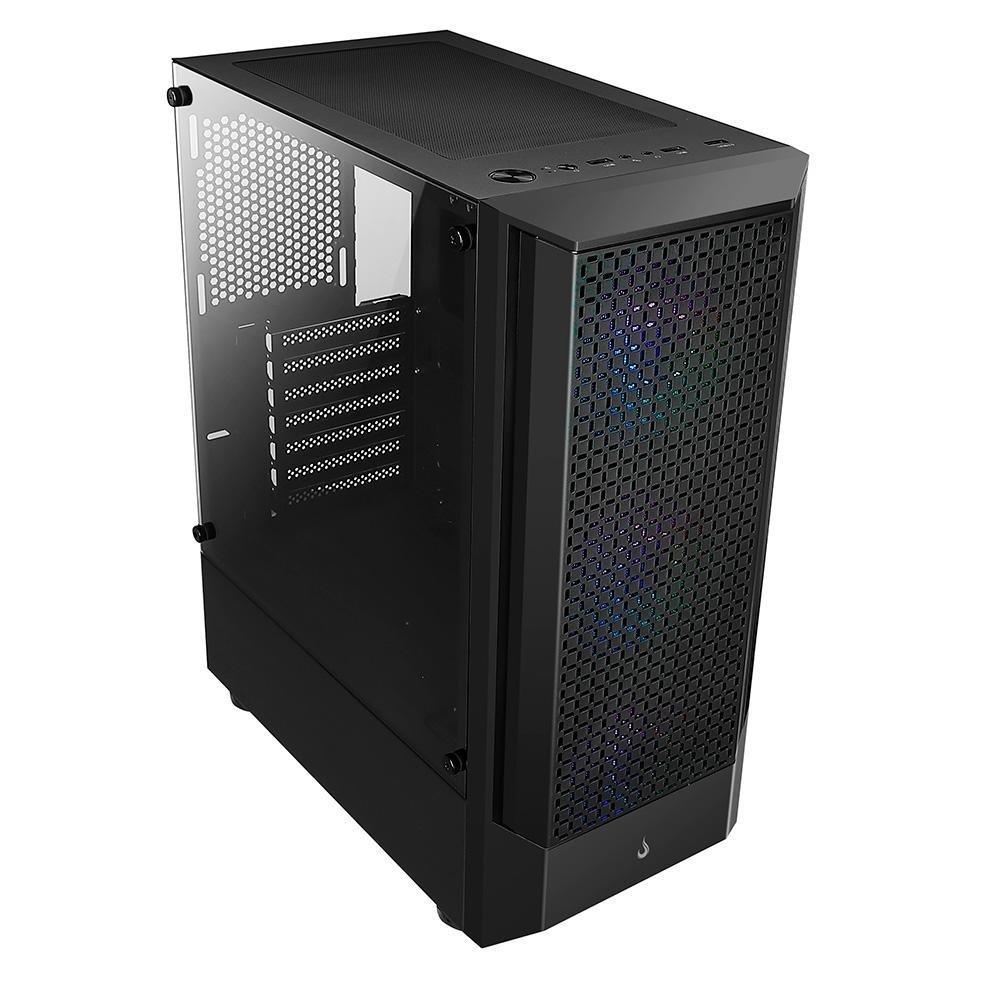 Gabinete Gamer Rise Mode Wave Black, Mid Tower, Lateral em Vidro Fumê, ARGB, ATX, 3 Cooler Fan ARGB, Preto - RM-WA-FB-ARGB - 5
