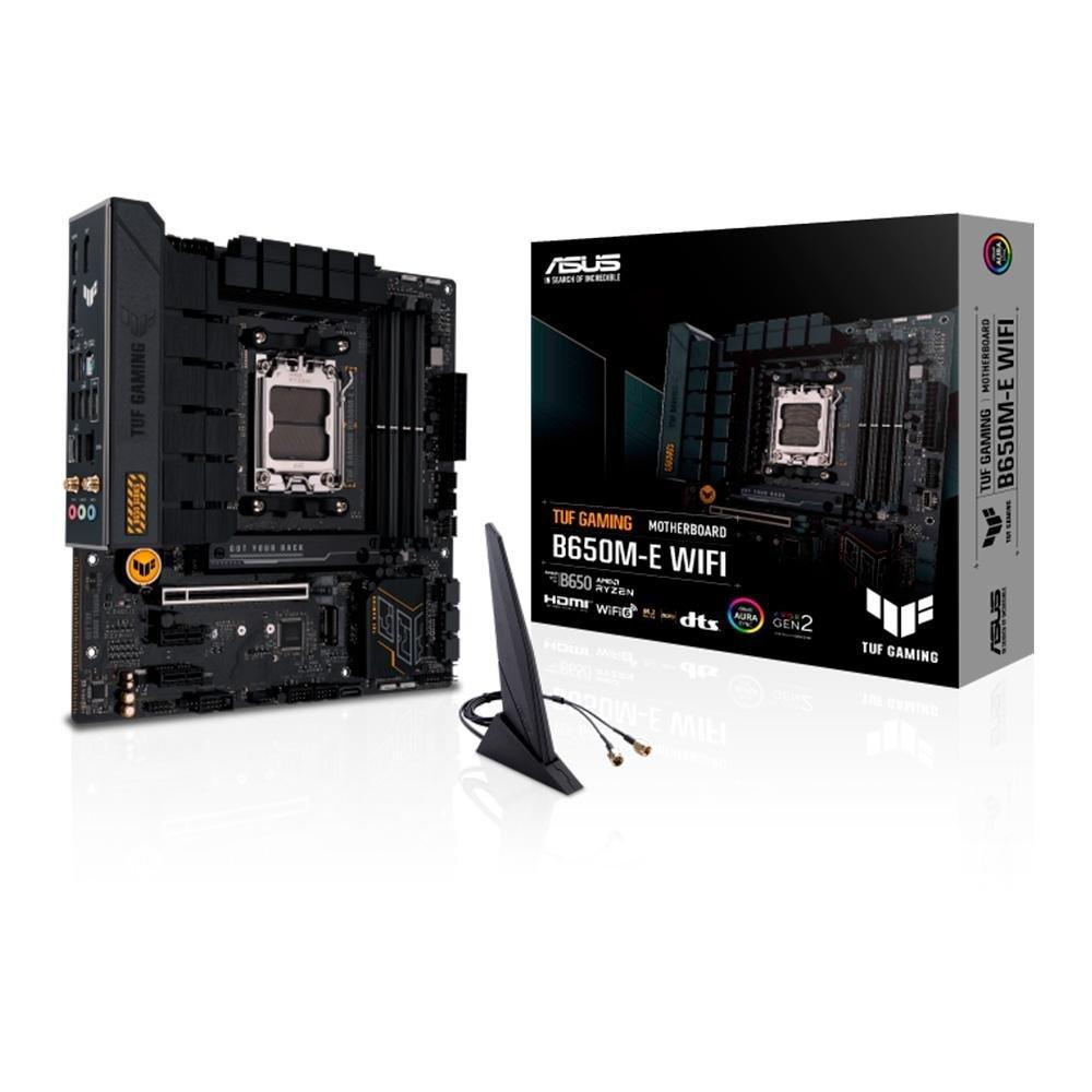 Placa-Mãe ASUS TUF Gaming B650M-E, WIFI, AMD AM5, B650, DDR5, Preto - 90MB1FV0-M0EAY0 - 1