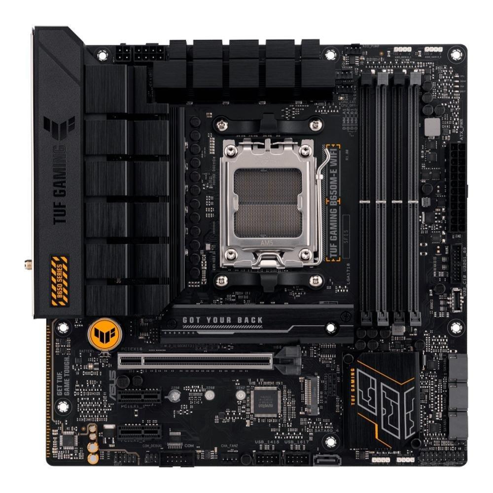 Placa-Mãe ASUS TUF Gaming B650M-E, WIFI, AMD AM5, B650, DDR5, Preto - 90MB1FV0-M0EAY0 - 2