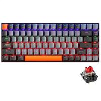 Teclado Mecânico Gamer Machenike K500A-B84, RGB, Switch HUANO BROWN, 75% TKL, Hot-Swappable, Cinza Escuro e Laranja - K500A-B84 LG HRD EN - 1