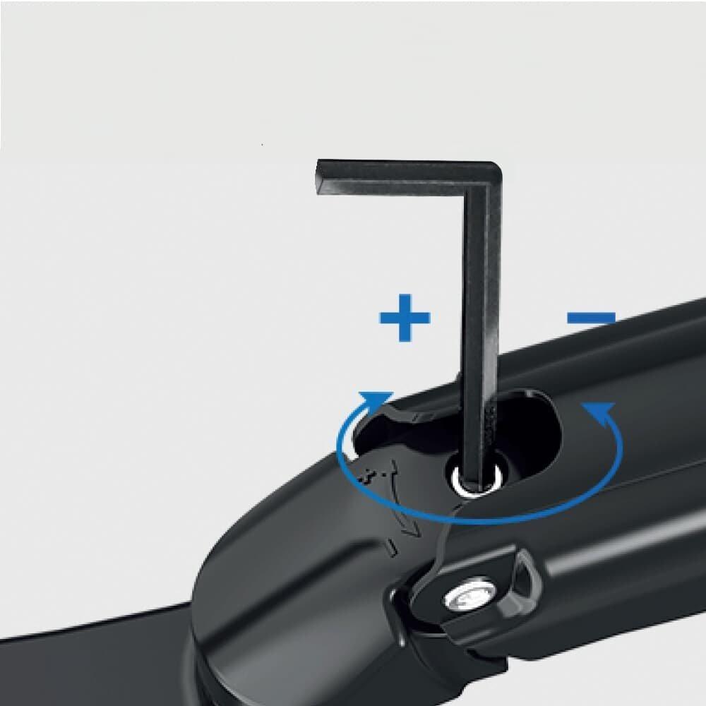 Suporte de Mesa Articulado para Monitores de 17" a 35", ELG, Ajuste de altura com Pistão a Gás - F80N - 7