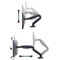 Suporte de Mesa Articulado para Monitores de 17" a 35", ELG, Ajuste de altura com Pistão a Gás - F80N - 8