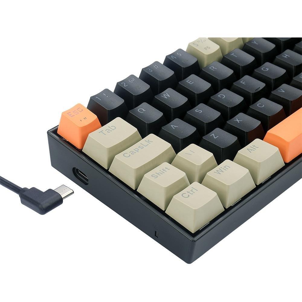Teclado Gamer Redragon Lakshmi, Switch Brown,  Layout 60%, ABNT2, Preto - K606-OG&BK&GY (PT-BROWN) - 3
