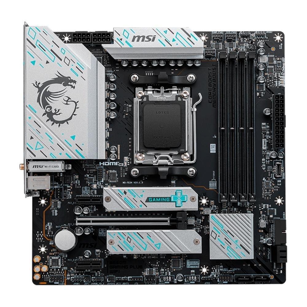 Placa-Mãe MSI B650M Gaming Plus, AMD AM5, M-ATX, DDR5, Wi-Fi, Preto -  B650M GAMING PLUS WIFI - 3