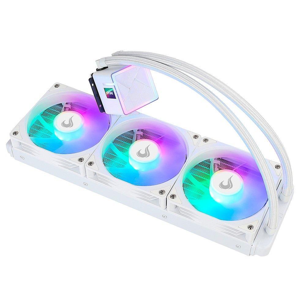 Water Cooler Gamer Rise Mode Frost, ARGB Rainbow, 360mm, AMD e Intel, Branco - RM-WCF-04-RBW - 1