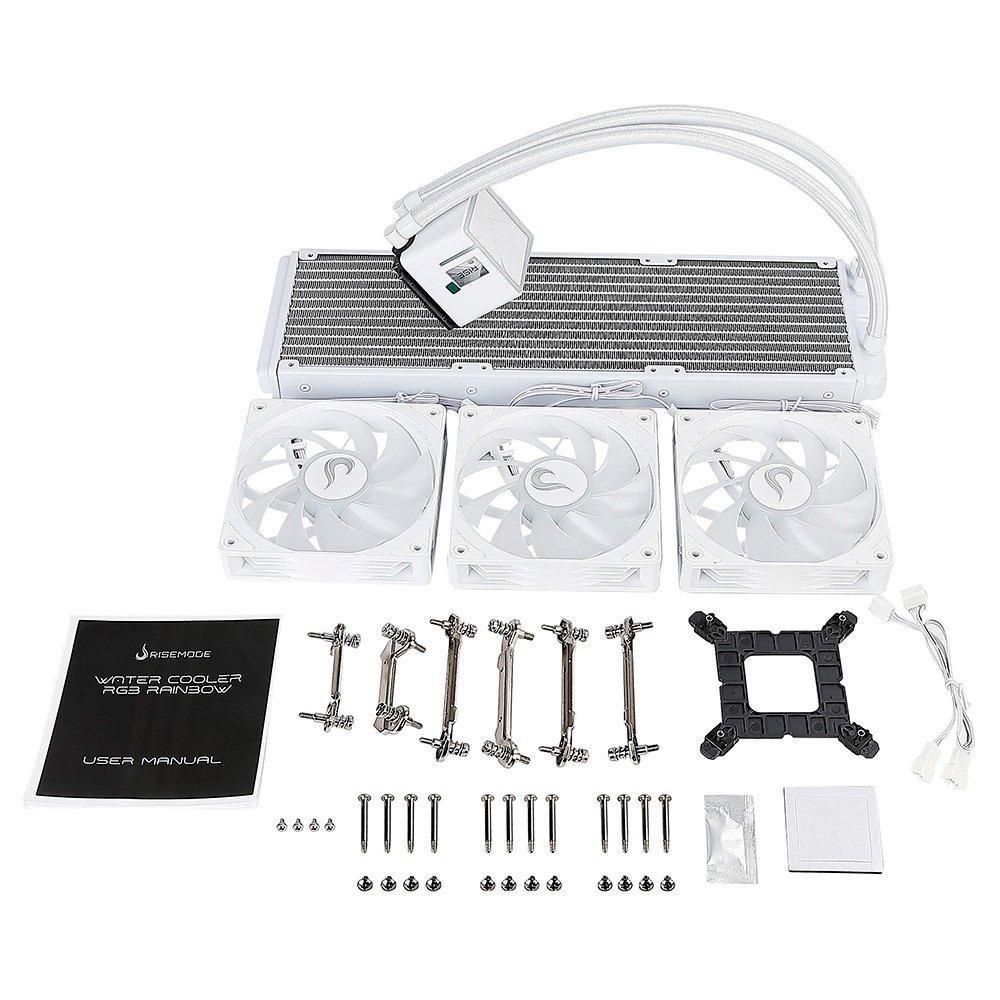 Water Cooler Gamer Rise Mode Frost, ARGB Rainbow, 360mm, AMD e Intel, Branco - RM-WCF-04-RBW - 2