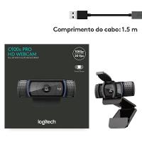 Webcam Full HD Logitech C920s com Microfone Embutido, Proteção de Privacidade, Widescreen 1080p, Compatível Logitech Capture - 960-001257 - 2
