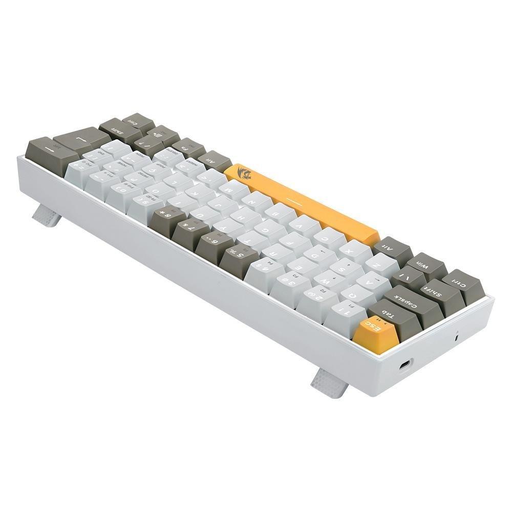 Teclado Gamer Redragon Lakshmi, Switch Brown, Layout 60%, ABNT2, Cinza - K606-YL&WT&GY (PT-BROWN) - 7