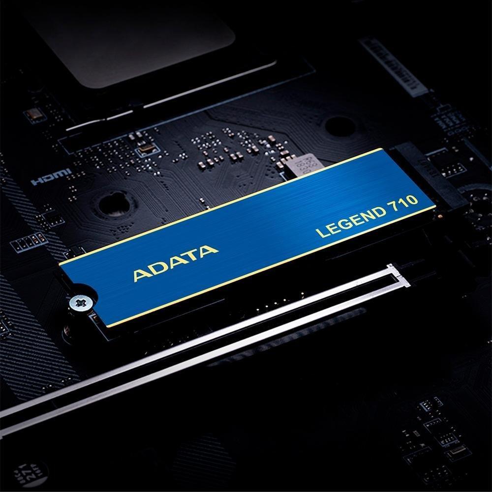 SSD Adata Legend 710, 512GB, M.2 2280 PCIe GEN3x4, NVMe 1.4, Leitura: 2.400 MB/s e Gravação: 1.800 MB/s, Azul - ALEG-710-512GCS - 4