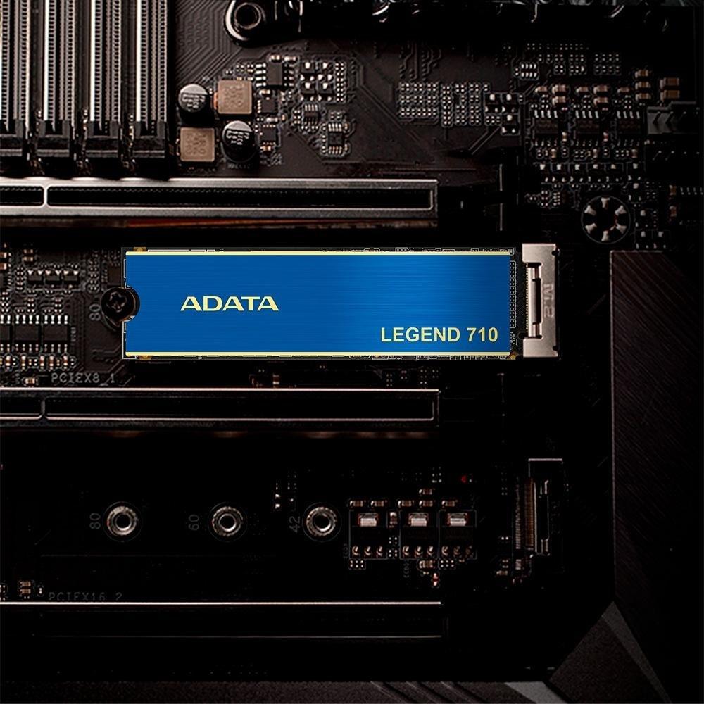 SSD Adata Legend 710, 512GB, M.2 2280 PCIe GEN3x4, NVMe 1.4, Leitura: 2.400 MB/s e Gravação: 1.800 MB/s, Azul - ALEG-710-512GCS - 6