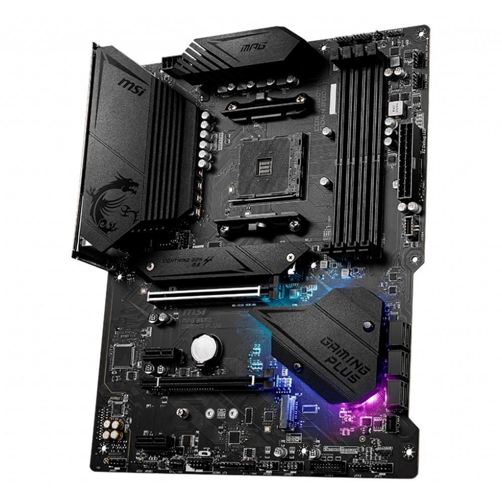 Placa-Mãe MSI MPG B550 Gaming Plus, AMD AM4, ATX, DDR4, Preto - MPG B550 GAMING PLUS - 3