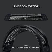 Headset Gamer Sem Fio Logitech G733 7.1 Dolby Surround RGB LIGHTSYNC, Blue VOICE para PC e PlayStation, Preto - 981-000863 - 7