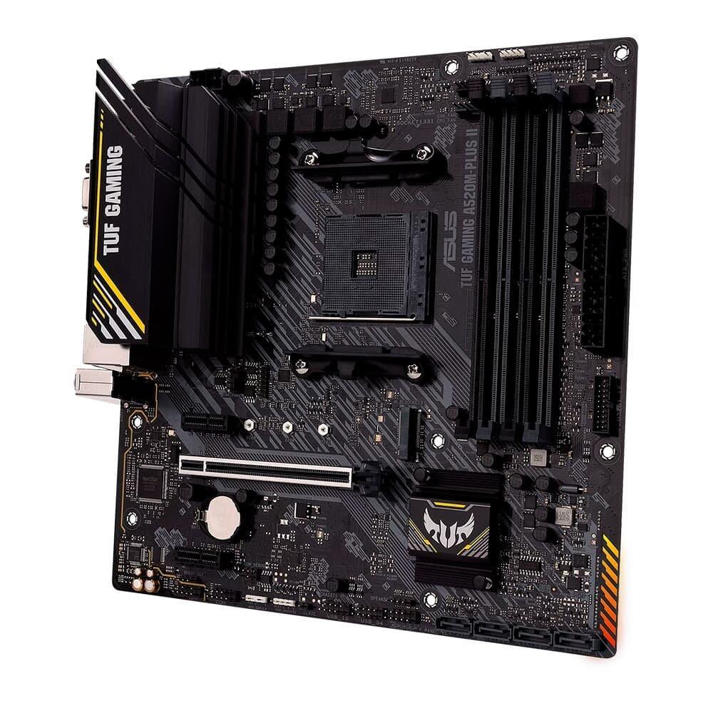 Placa-Mãe ASUS TUF GAMING A520M-PLUS II, AMD AM4, mATX, DDR4, Preto - 90MB17G0-M0EAY0 - 1