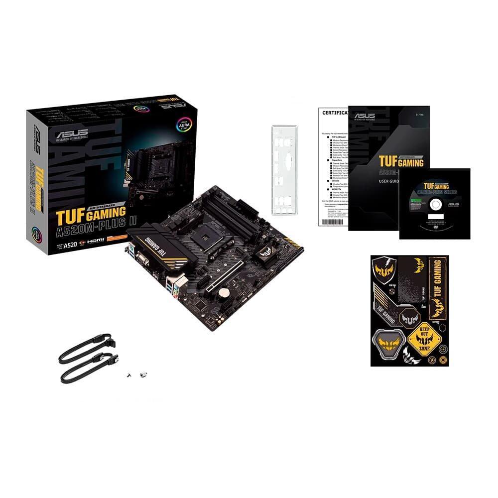 Placa-Mãe ASUS TUF GAMING A520M-PLUS II, AMD AM4, mATX, DDR4, Preto - 90MB17G0-M0EAY0 - 4