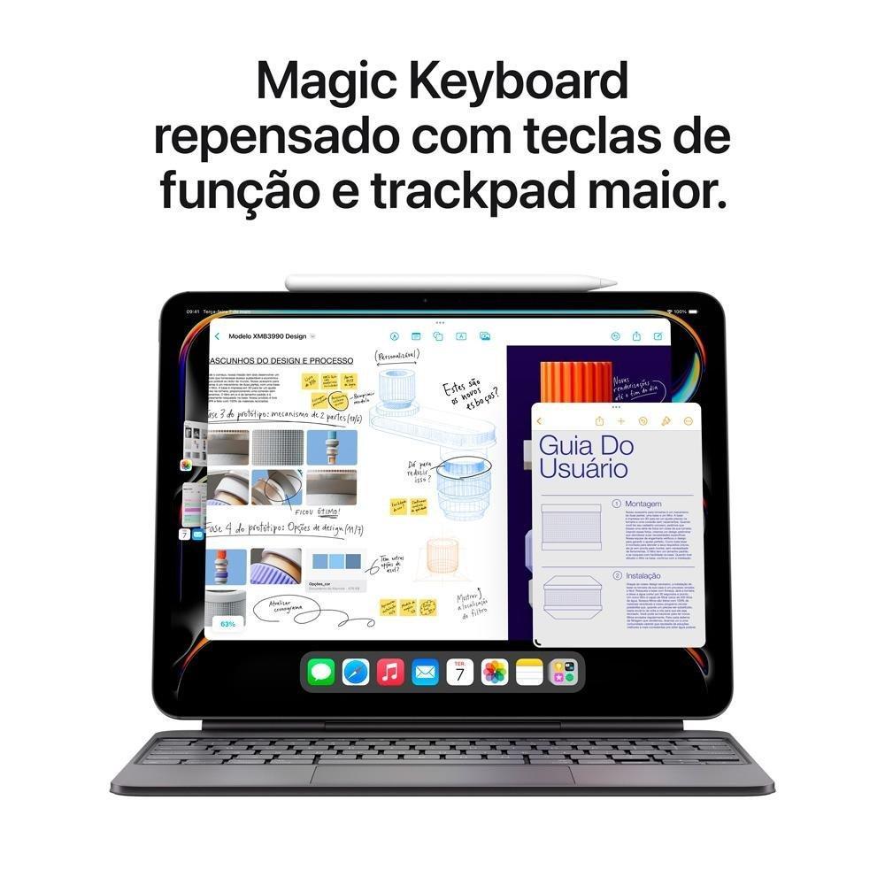 iPad Pro Apple, Tela 13", 512GB, Chip M4, Wi-Fi, Câmera Traseira 12MP, iPadOS 17, Prateado - MVX53BZ/A - 5