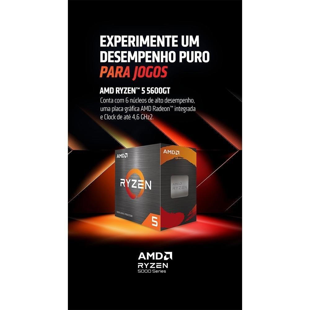 Processador AMD Ryzen 5 5600GT, 3.6 GHz, (4.6GHz Max Turbo), Cache 4MB, 6 Núcleos, 12 Threads, AM4 - 100-100001488BOX - 2