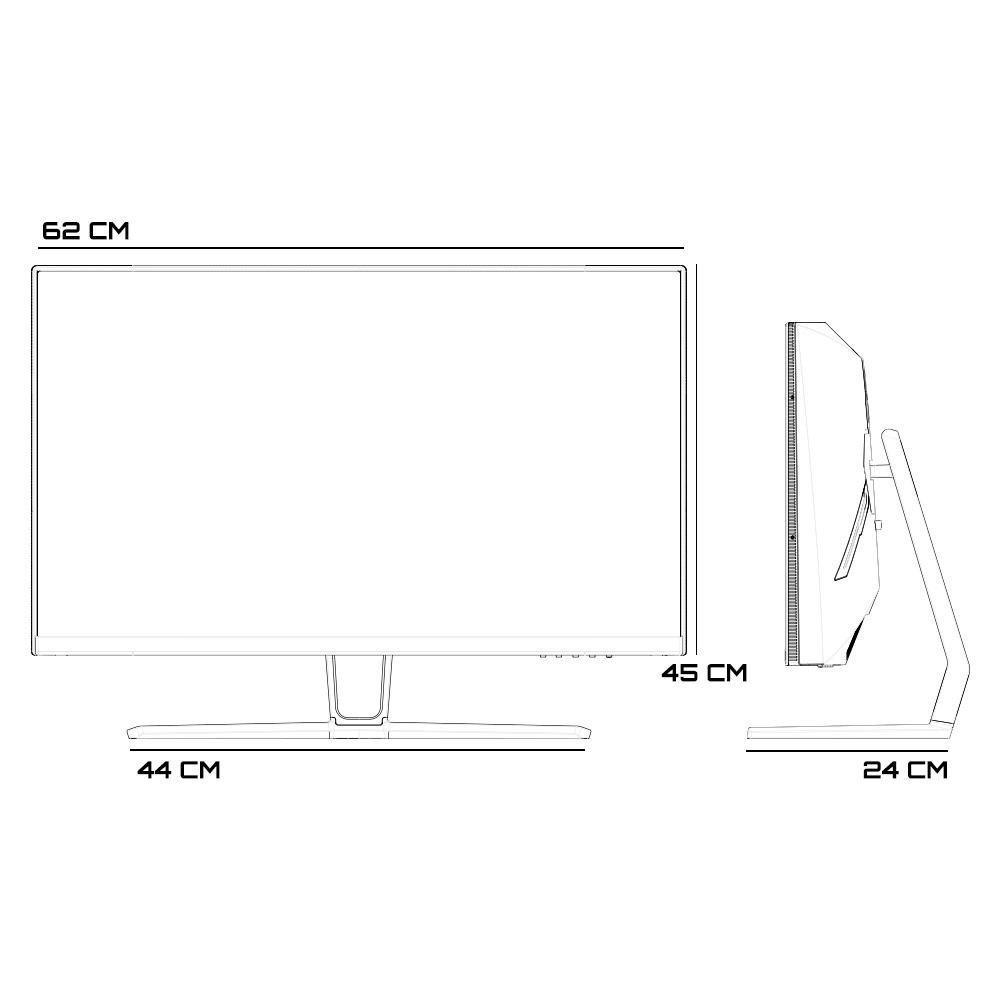 Monitor Gamer Husky Storm 27' LED, Curvo, 180Hz, Full HD, 1ms, DisplayPort e HDMI, 99% sRGB, Adaptive Sync, Ajuste de Ângulo - HGMT001 - 4