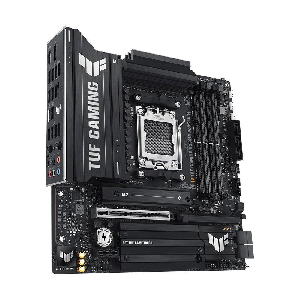 Placa Mãe ASUS TUF B850M-PLUS WIFI, AMD AM5 , m-ATX, DDR5, Wi-fi 6e, Preto - TUF GAMING B850M-PLUS WIFI - 8