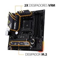 Placa-Mãe ASUS TUF Gaming B550M-Plus, AMD AM4, mATX, DDR4, Preto - 90MB14A0-C1BAY0 - 2