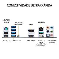 Placa-Mãe ASUS TUF Gaming B550M-Plus, AMD AM4, mATX, DDR4, Preto - 90MB14A0-C1BAY0 - 8