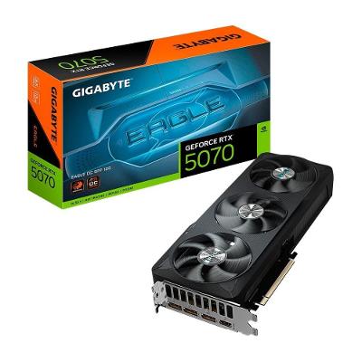 Placa de Vídeo Gigabyte RTX 5070 EAGLE OC SFF 12G NVIDIA GeForce, 12GB GDDR7, 192bits, RGB, DLSS, Ray Tracing - 9VN5070EO-00-G10