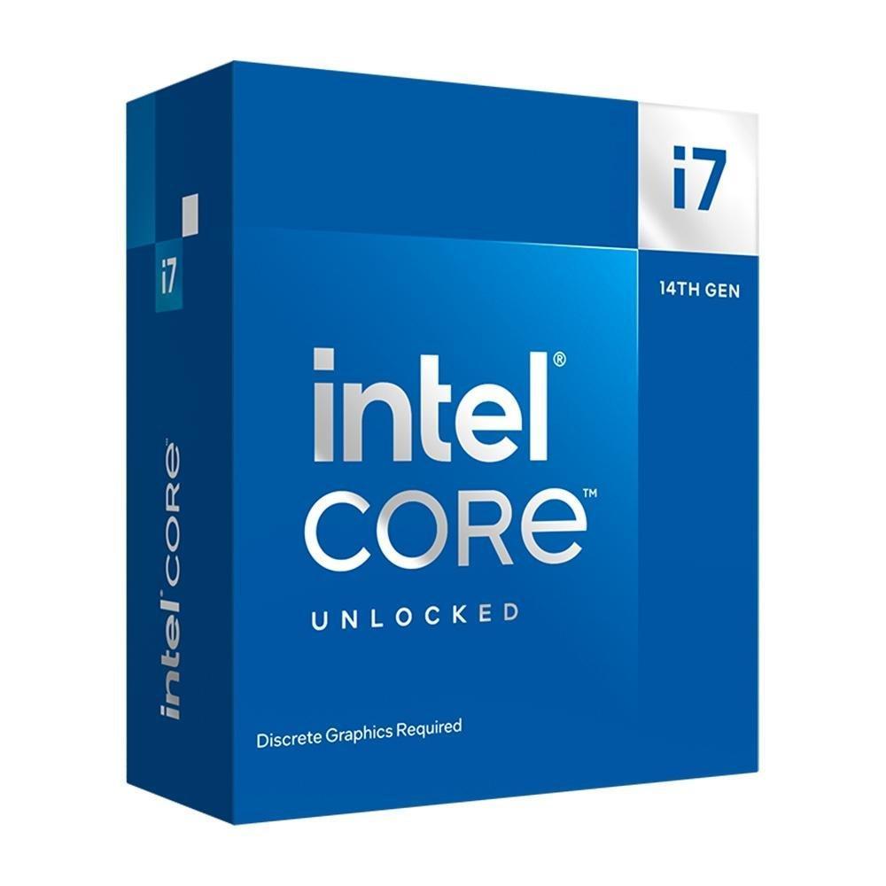 Processador Intel Core i7-14700KF, 14ª Geração, 5.6 GHz Max Turbo, Cache 33MB, 20 Núcleos, 28 Threads, LGA1700 - BX8071514700KF - 1