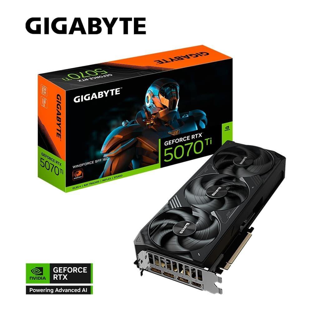 Placa de Vídeo Gigabyte RTX 5070 Ti WINDFORCE SFF 16G NVIDIA GeForce, 16GB, GDDR7, 256bits, DLSS, Ray Tracing - 9VN507TW-00-G10 - 7