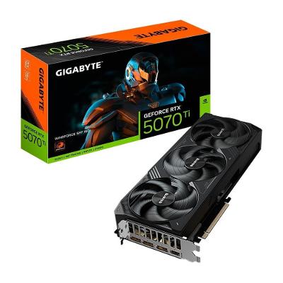 Placa de Vídeo Gigabyte RTX 5070 Ti WINDFORCE SFF 16G NVIDIA GeForce, 16GB, GDDR7, 256bits, DLSS, Ray Tracing - 9VN507TW-00-G10