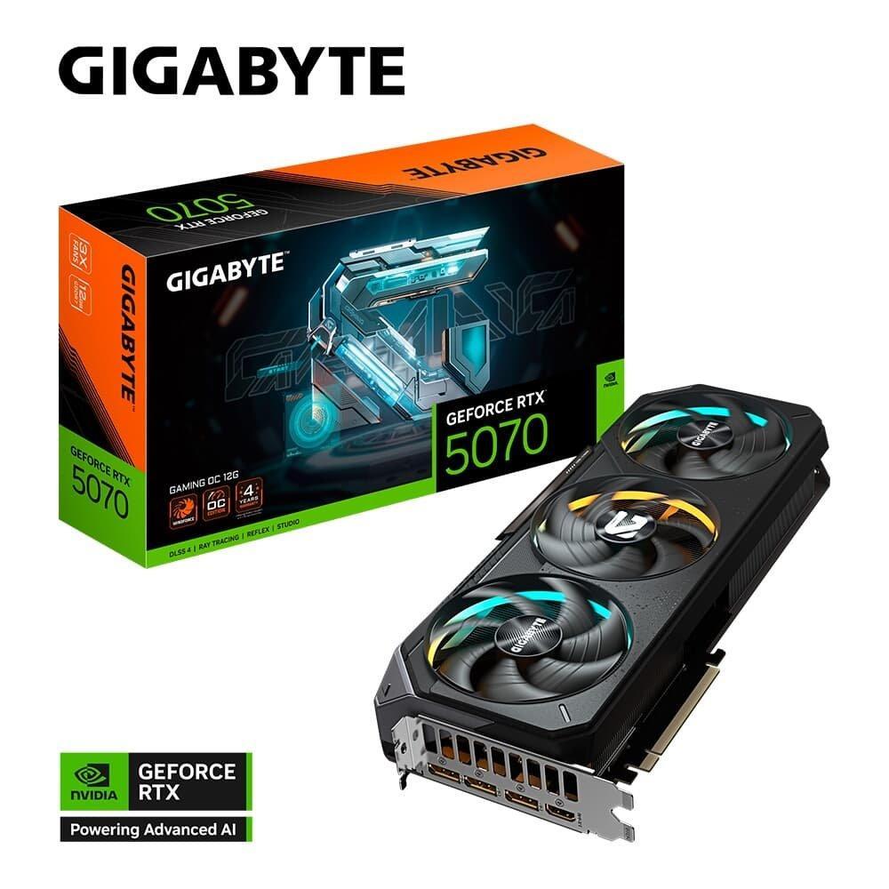 Placa de Vídeo Gigabyte RTX 5070 GAMING OC 12G NVIDIA GeForce, 12GB GDDR7, 192bits, RGB, DLSS, Ray Tracing - 9VN5070GO-00-G10 - 2