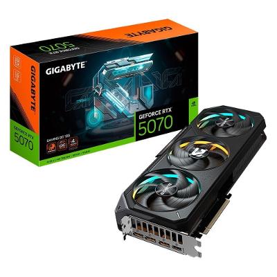 Placa de Vídeo Gigabyte RTX 5070 GAMING OC 12G NVIDIA GeForce, 12GB GDDR7, 192bits, RGB, DLSS, Ray Tracing - 9VN5070GO-00-G10