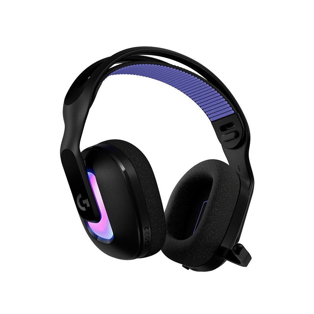 Headset Gamer Sem Fio Logitech G522 LIGHTSPEED LIGHTSYNC, RGB, Conectividade Tripla LIGHTSPEED, Bluetooth e com Fio USB, Preto - 981-001543 - 1