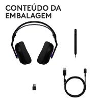Headset Gamer Sem Fio Logitech G522 LIGHTSPEED LIGHTSYNC, RGB, Conectividade Tripla LIGHTSPEED, Bluetooth e com Fio USB, Preto - 981-001543 - 2