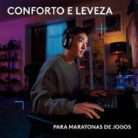 Headset Gamer Sem Fio Logitech G522 LIGHTSPEED LIGHTSYNC, RGB, Conectividade Tripla LIGHTSPEED, Bluetooth e com Fio USB, Preto - 981-001543 - 6