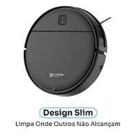 Robô Aspirador de Pó KABUM! smart K100 - 2 Modos de Limpeza, Sensor Anti-Queda, Anti-Colisão, Bivolt, Preto - KSAR100PT