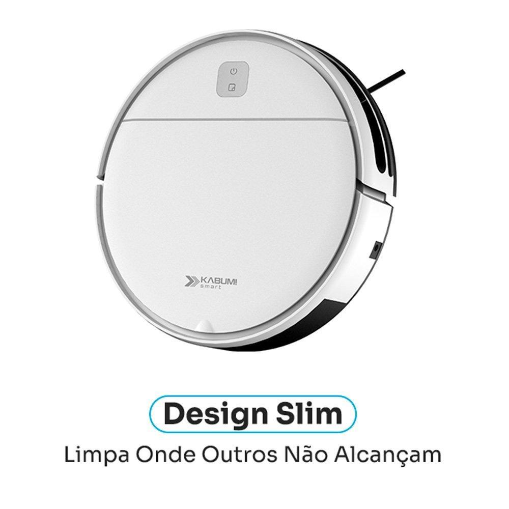 Robô Aspirador de Pó KABUM! smart K100 - 2 Modos de Limpeza, Sensor Anti-Queda, Anti-Colisão, Bivolt, Branco - KSAR100BR - 4
