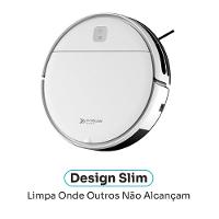 Robô Aspirador de Pó KABUM! smart K100 - 2 Modos de Limpeza, Sensor Anti-Queda, Anti-Colisão, Bivolt, Branco - KSAR100BR