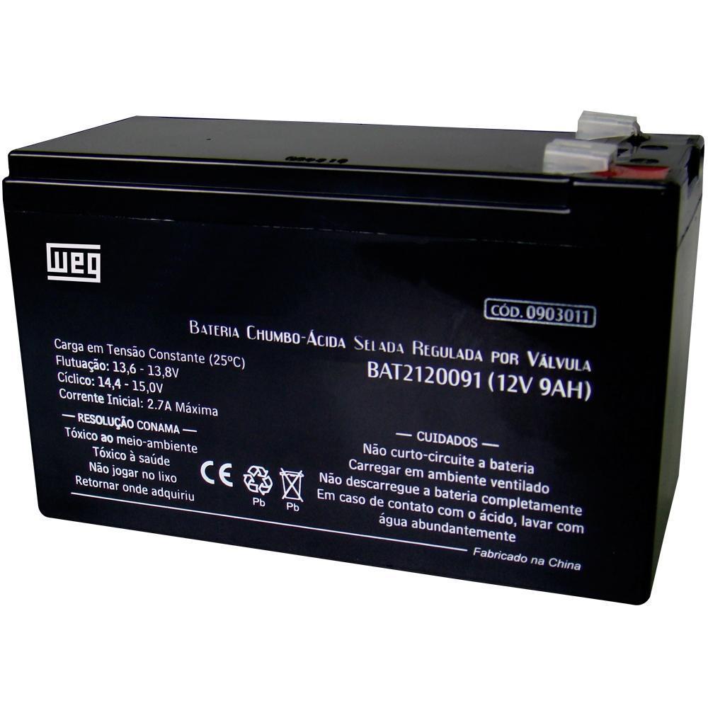 Bateria WEG Selada - VRLA 12V/9AH (TERM. 1/4´) 13714063 - 1