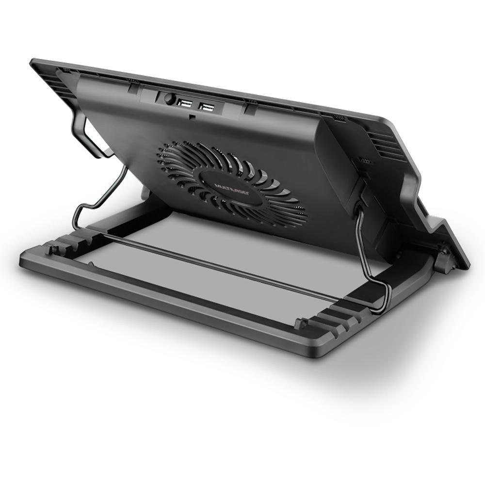 Base com Cooler para Notebook Multi, Até 17", 2x USB, LED, Preto - AC166 - 3