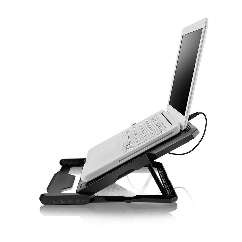 Base com Cooler para Notebook Multi Hexa, com 6 Fans com Ajuste de Velocidade, Até 17", 2x USB, LED, Preto - AC282 - 3