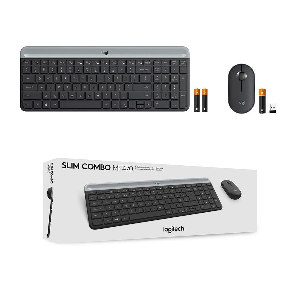 Combo Teclado e Mouse sem fio Logitech MK470 com Design Slim, Digitação e Clique Silencioso, Mouse Ambidestro e Pilhas Inclusas - 920-009268 - 2