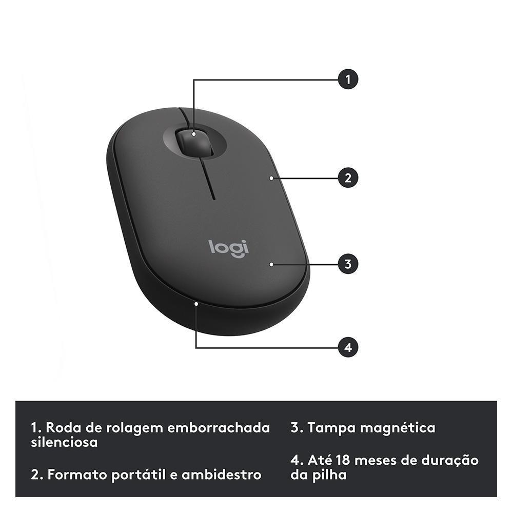 Combo Teclado e Mouse sem fio Logitech MK470 com Design Slim, Digitação e Clique Silencioso, Mouse Ambidestro e Pilhas Inclusas - 920-009268 - 7