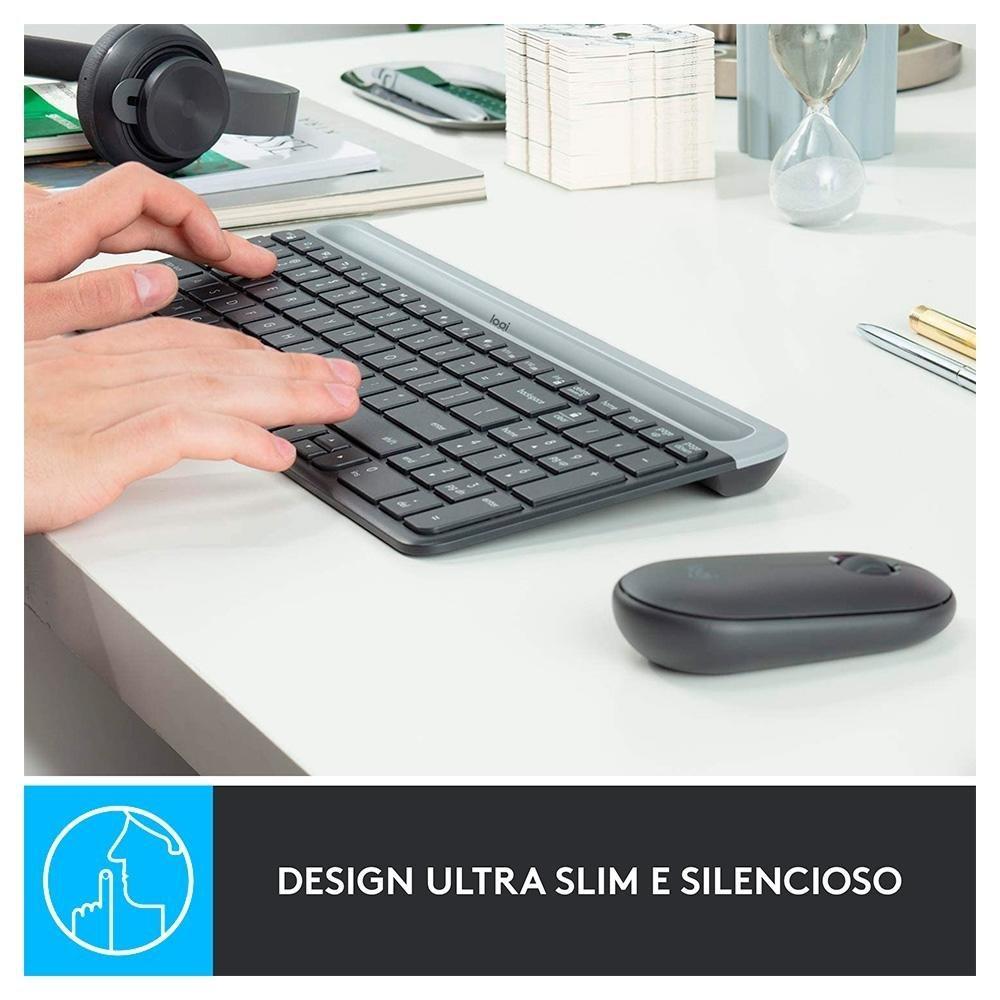 Combo Teclado e Mouse sem fio Logitech MK470 com Design Slim, Digitação e Clique Silencioso, Mouse Ambidestro e Pilhas Inclusas - 920-009268 - 10