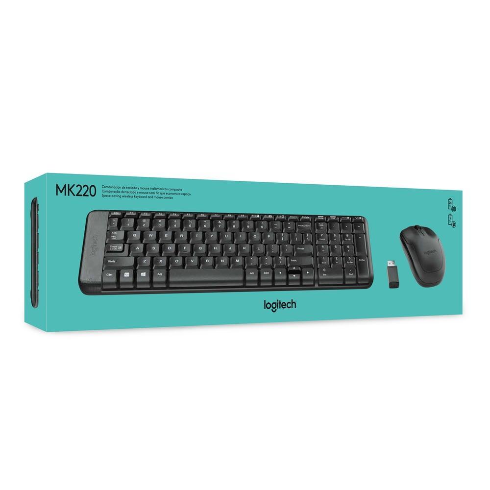 Combo Teclado e Mouse sem fio Logitech MK220 com Design Compacto, Conexão USB, Pilhas Inclusas e Layout ABNT2 - 920-004431 - 4
