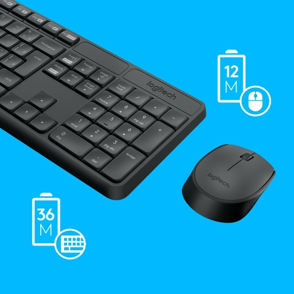 Combo Teclado e Mouse sem fio Logitech MK235 com Conexão USB, Pilhas Inclusas e Layout ABNT2 - 920-007903 - 5