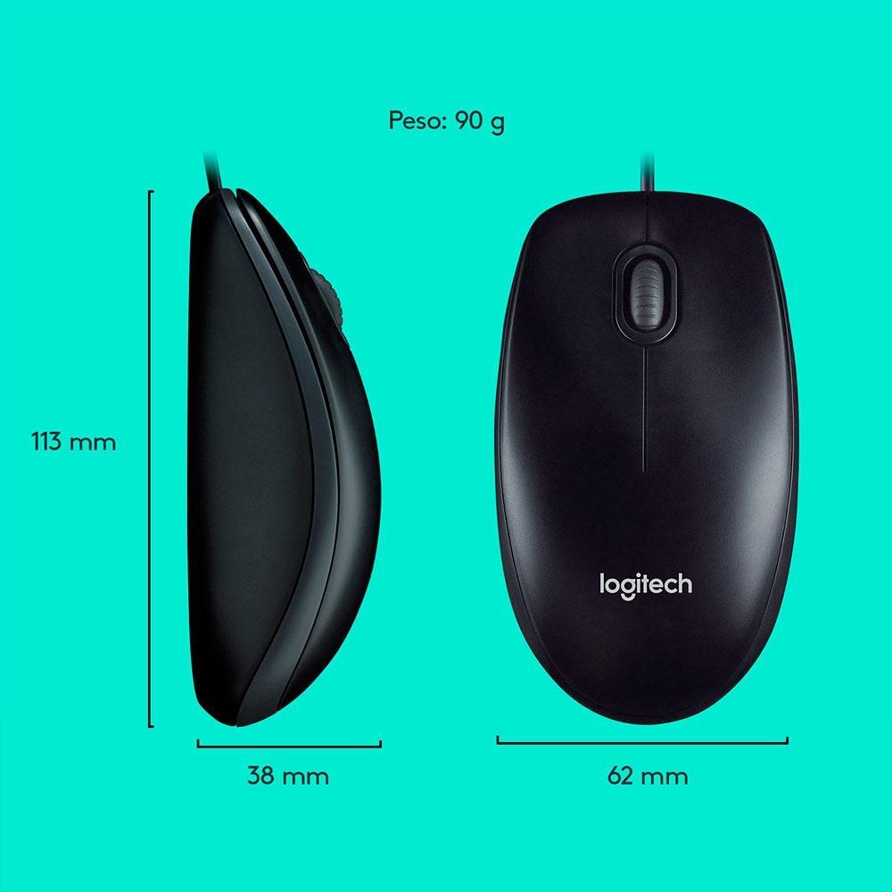 Combo Teclado e Mouse com fio USB Logitech MK120 com Design Confortável, Durável e Resistente à Respingos e Layout ABNT2 - 920-004429 - 10