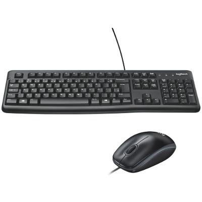 Combo Teclado e Mouse com fio USB Logitech MK120 com Design Confortável, Durável - 920-004429