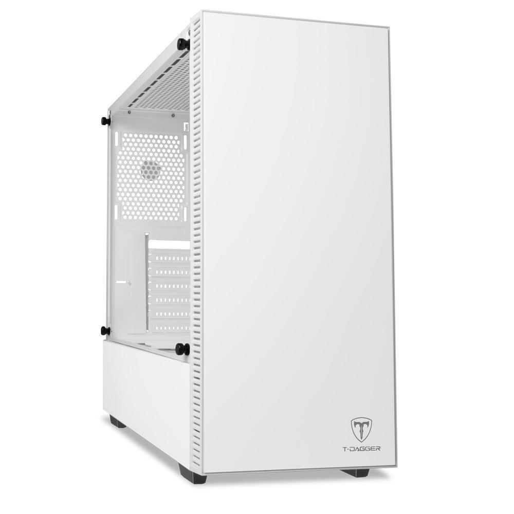 Gabinete Gamer T-Dagger Cube White, Mid Tower, Lateral em Vidro, Sem FANs, Branco - T-TGC305W - 1