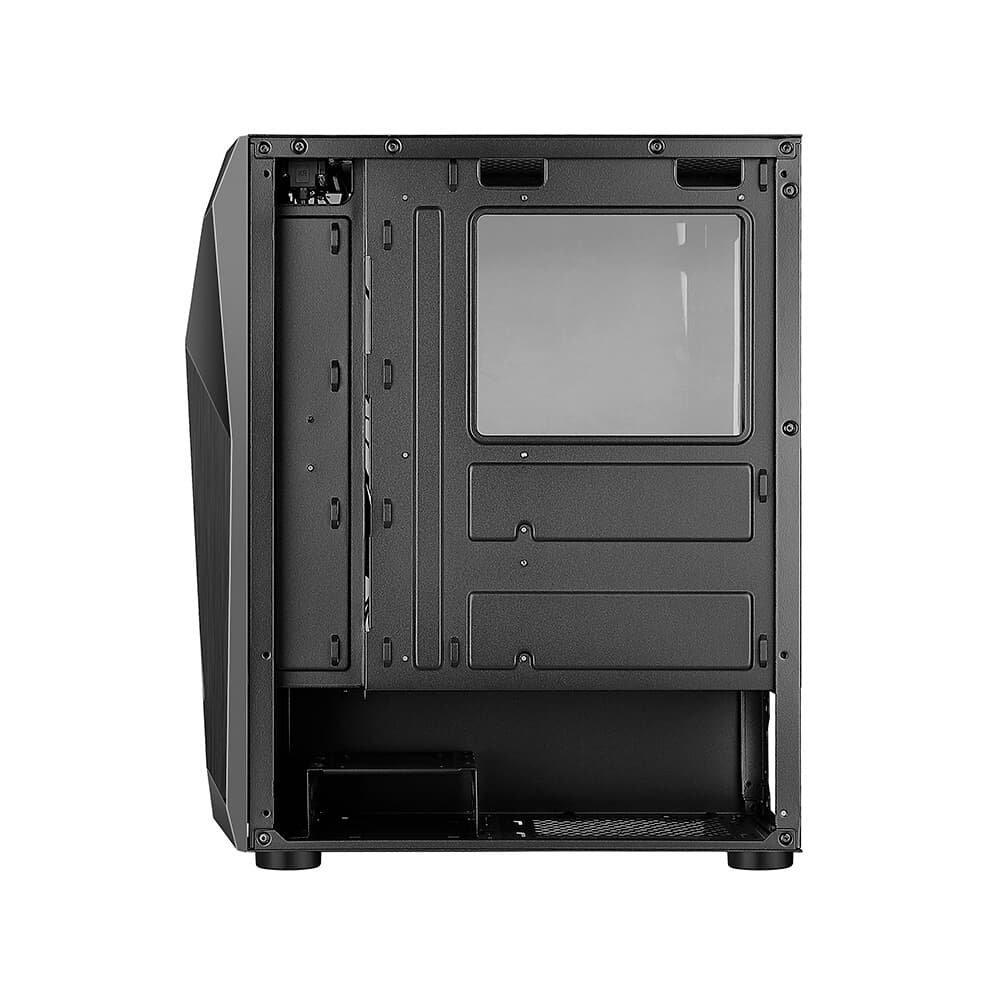 Gabinete Gamer Rise Mode X4 Glass, Barra de LED ARGB, Lateral em Vidro Fumê, Sem FANs, Preto - RM-X4-04-FB - 3