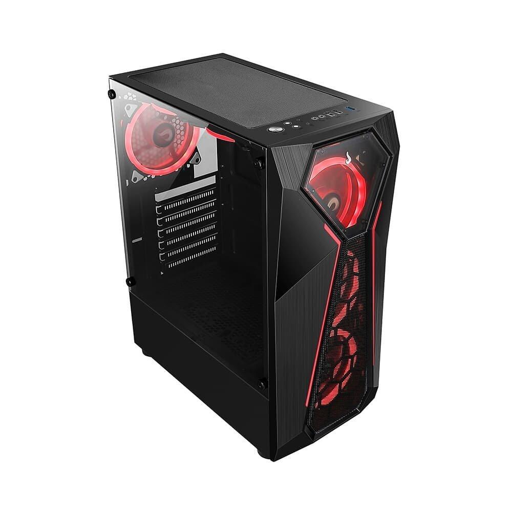 Gabinete Gamer Rise Mode X4 Glass, Barra de LED ARGB, Lateral em Vidro Fumê, Sem FANs, Preto - RM-X4-04-FB - 4